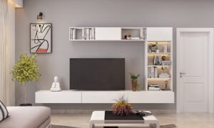 sleek modular tv unit design