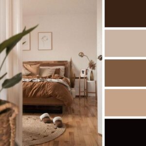 earthy colour palette bedroom