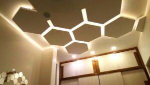 hexagons false ceiling