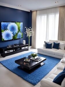 living room with bold colour