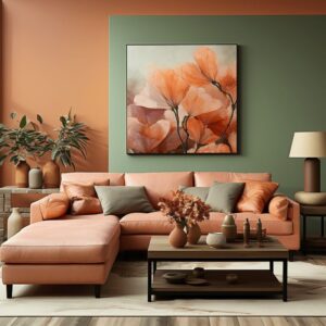 warm colour in living room